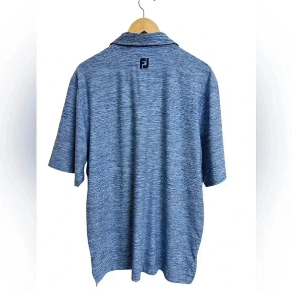 FootJoy Heathered Blue Men’s Polo Golf Shirt Size Large - Picture 2 of 6